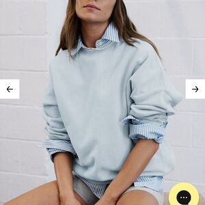 New)Beyond Yoga Oversize Light Blue Sweatshirt